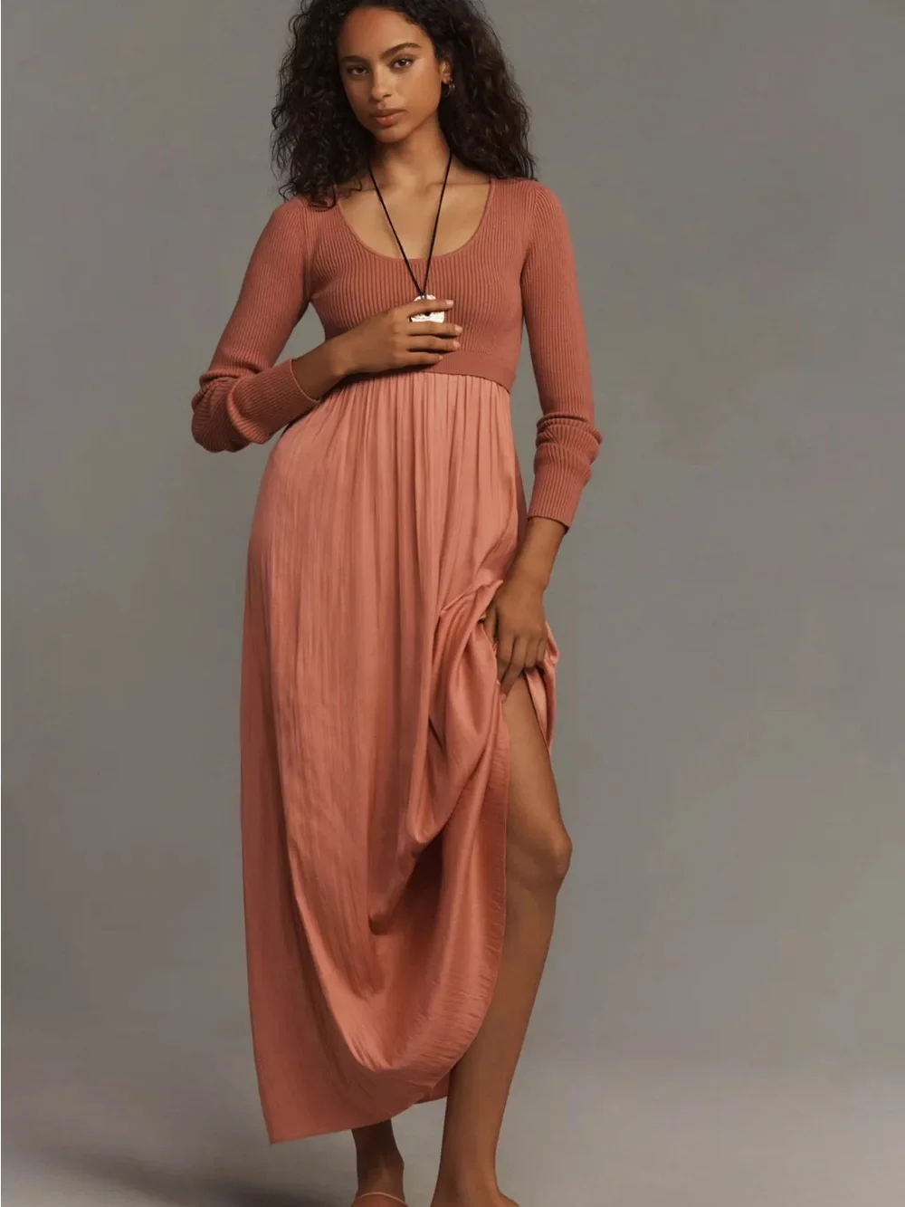 Anthropologie Thea Twofer Sweater Dress Scoop-Neck Edition - Picture 10 of 13